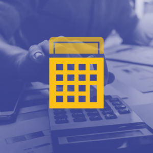 sfondo viola con icona gialla di un calendario academy